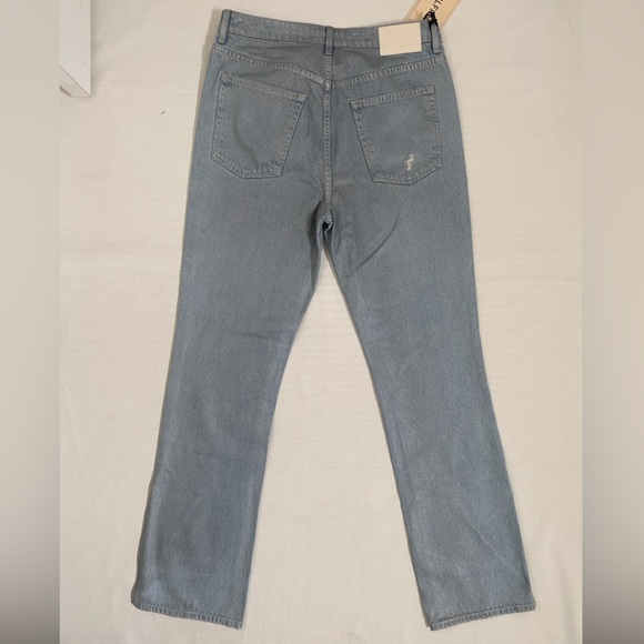 NWT GRLFRND The Harlow Coated High Rise Boot With Slit Lite Wash - Picture 16 of 16